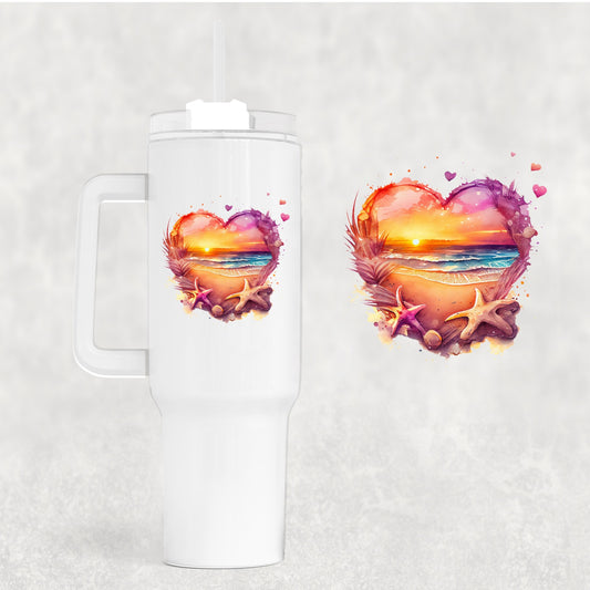 Sunset Shells 40 oz Tumbler Preorder 4 wk tat