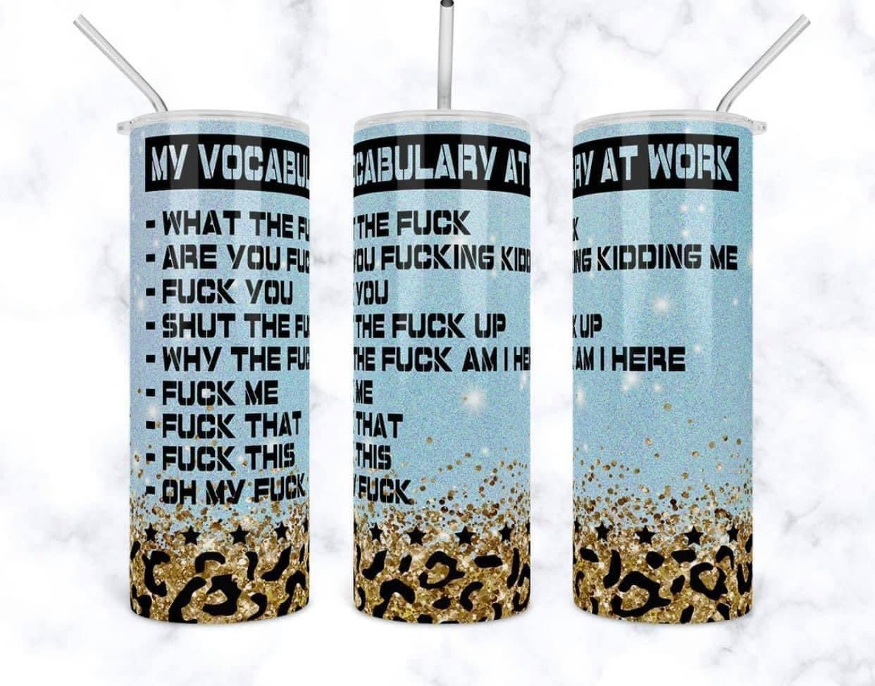 Vocabulary at Work Blue Tumbler