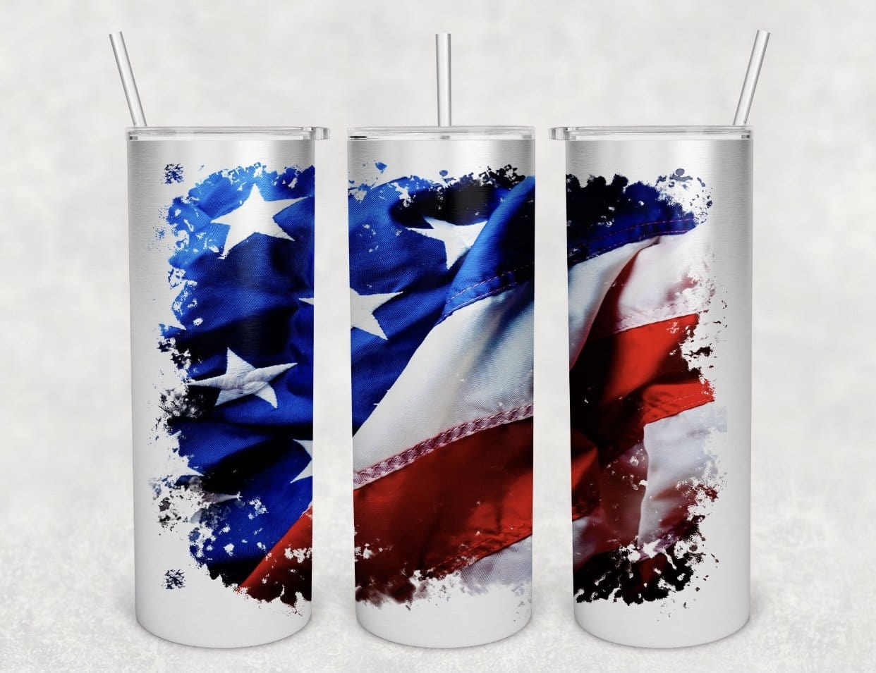 Paint American Flag Tumbler-Stay Foxy Boutique, Florissant, Missouri