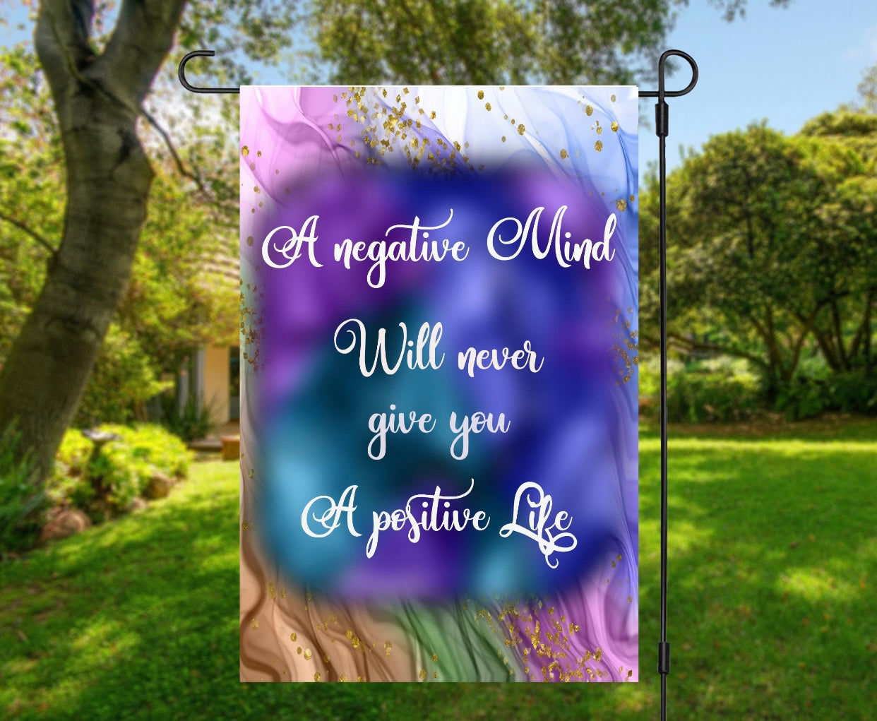 A Negative Mind Garden Flag