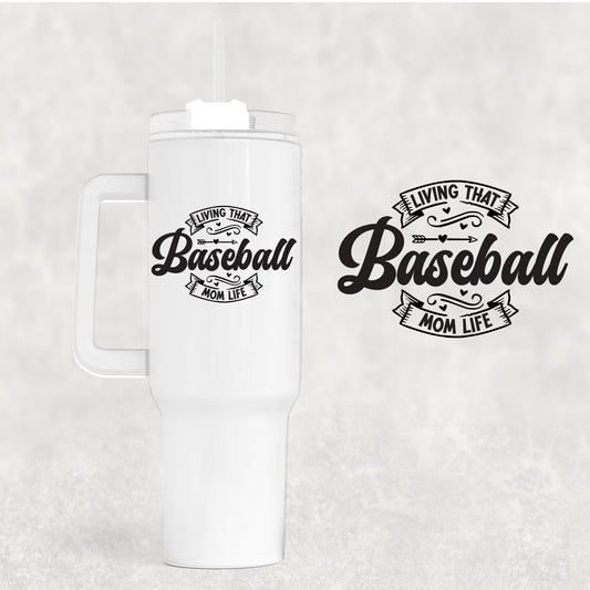 Baseball 40 oz Tumbler Preorder 4 wk tat