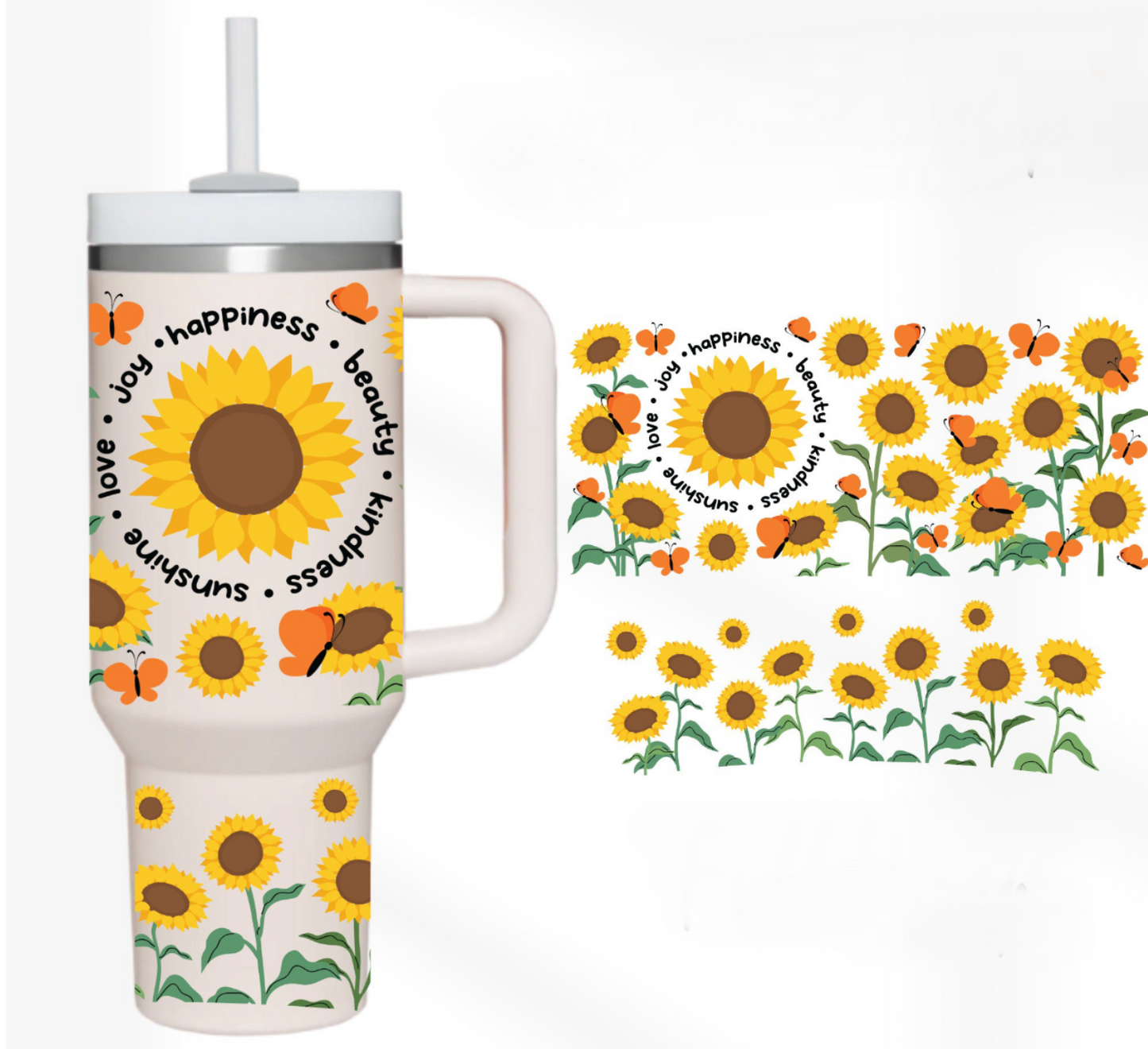 Joy and Happiness 40 oz Tumbler Preorder 4 wk tat