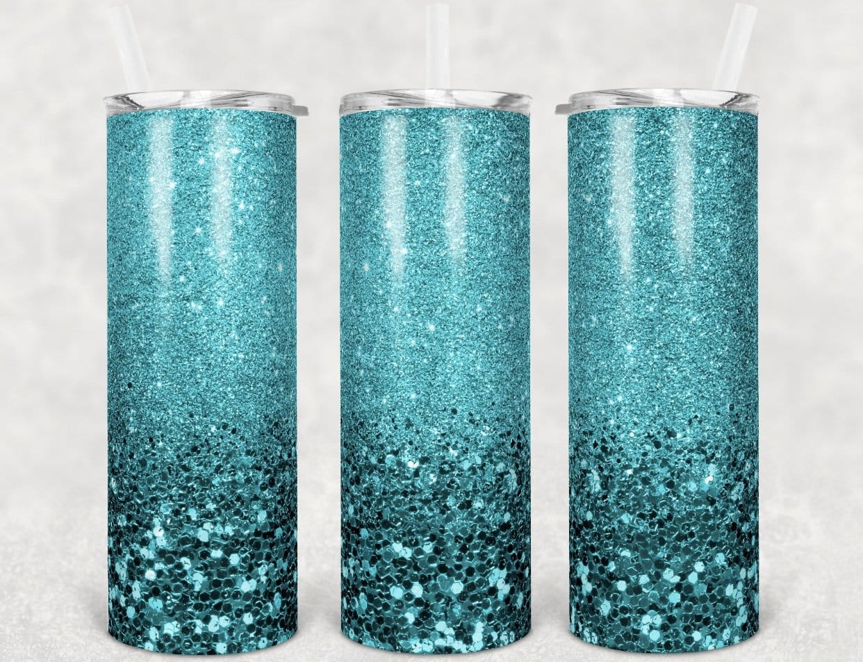 Teal Glitter Tumbler-Stay Foxy Boutique, Florissant, Missouri