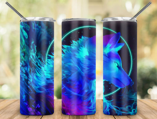 Neon Wolf Tumbler