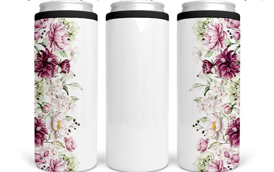 Floral CAN COOLER (can Add Name)