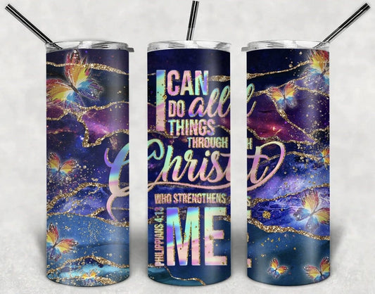 Christ Who Strengthens Me Tumbler-Stay Foxy Boutique, Florissant, Missouri