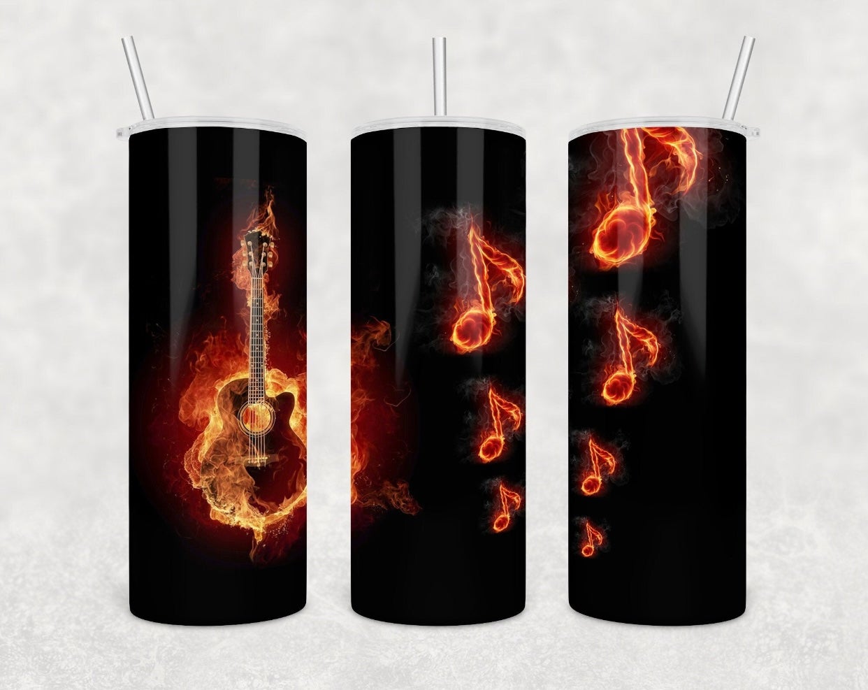 Flaming Music Tumbler-Stay Foxy Boutique, Florissant, Missouri