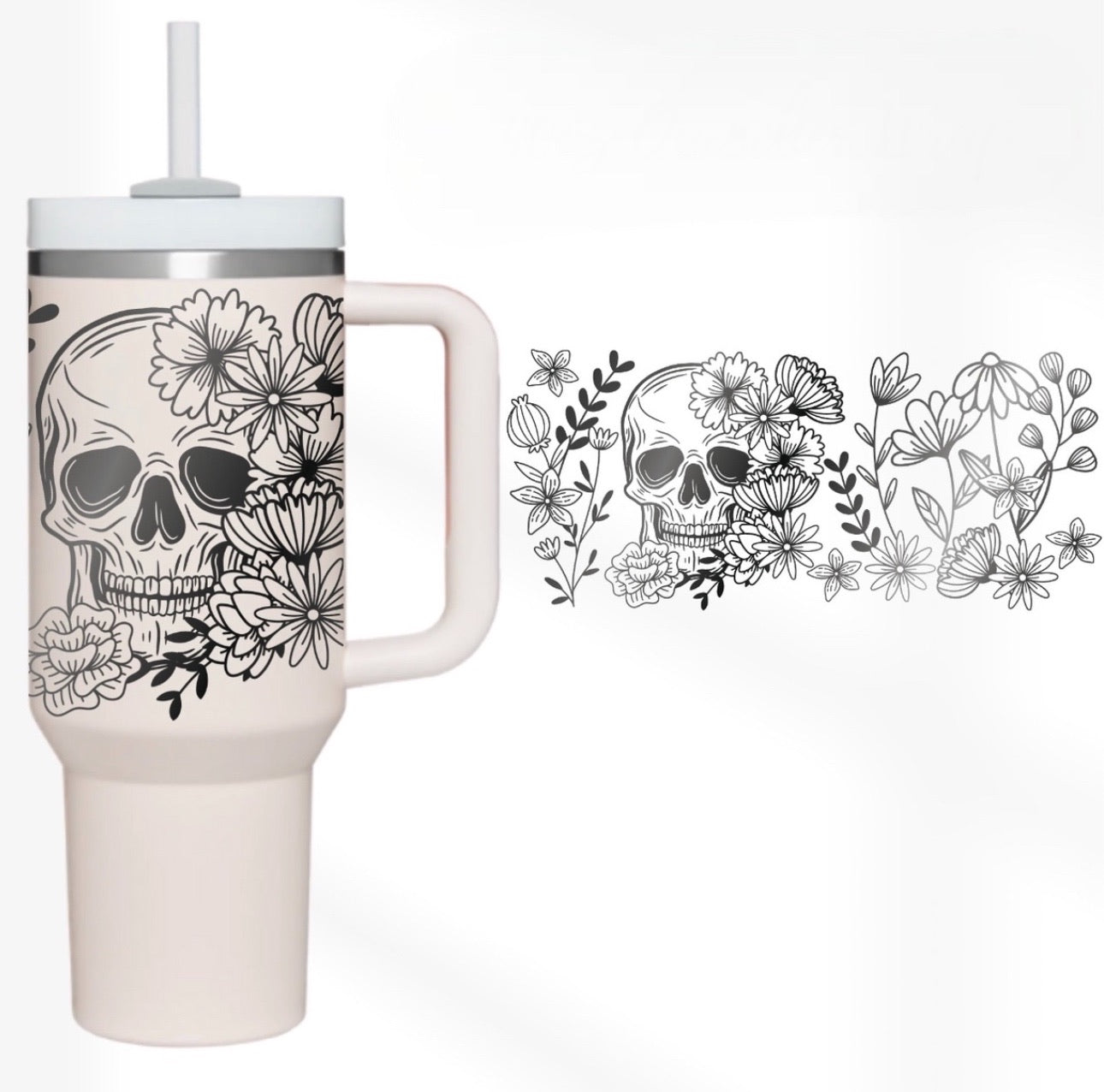 Skull 40 oz Tumbler Preorder 4 wk tat