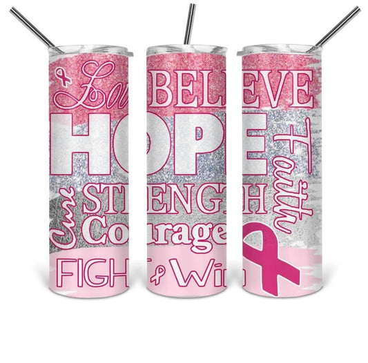 Pink Ribbon Tumbler-Stay Foxy Boutique, Florissant, Missouri