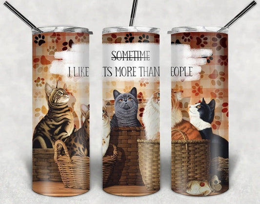 I Like Cats More Than People Tumbler-Stay Foxy Boutique, Florissant, Missouri