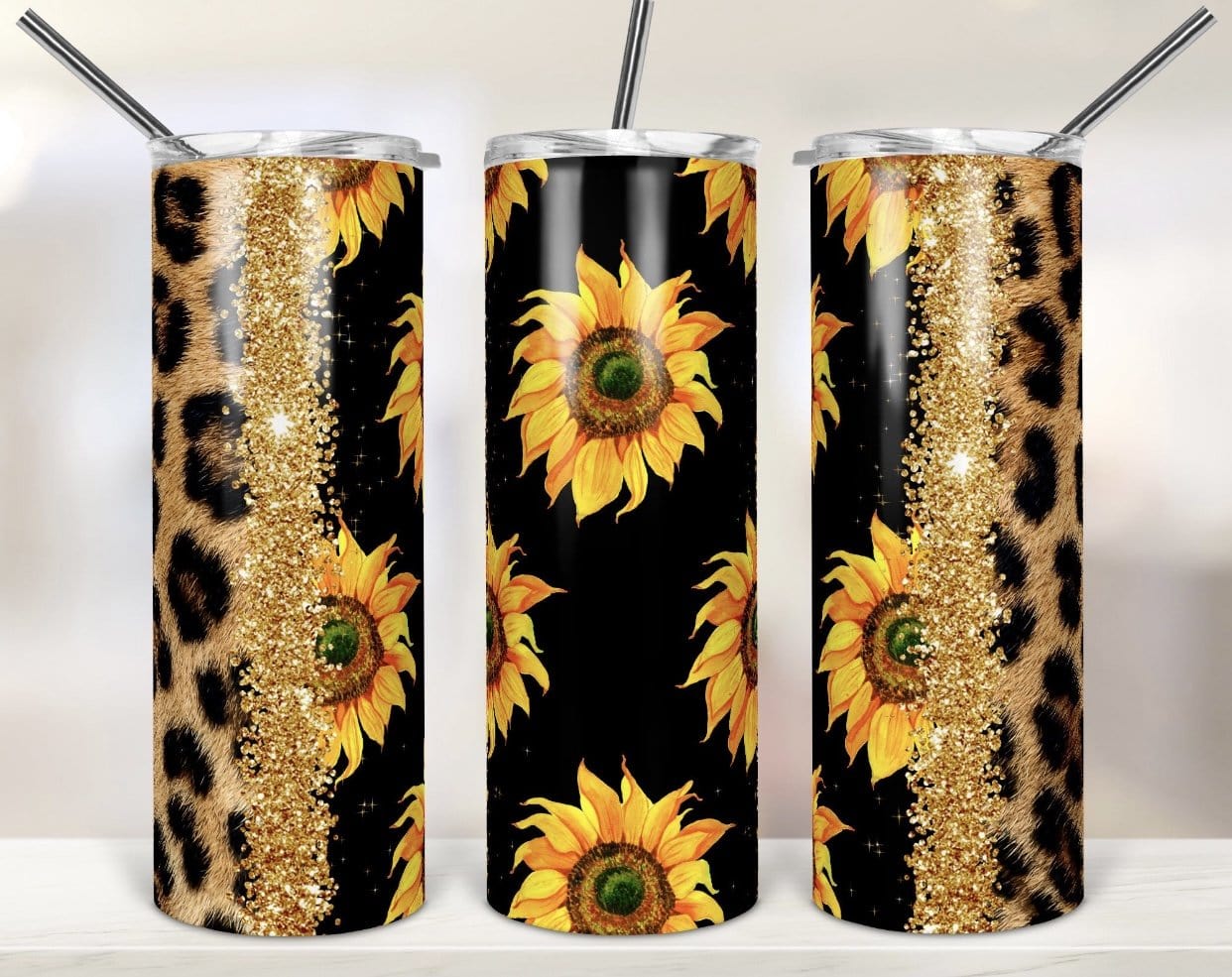 Golden Sunflowers Tumbler-Stay Foxy Boutique, Florissant, Missouri