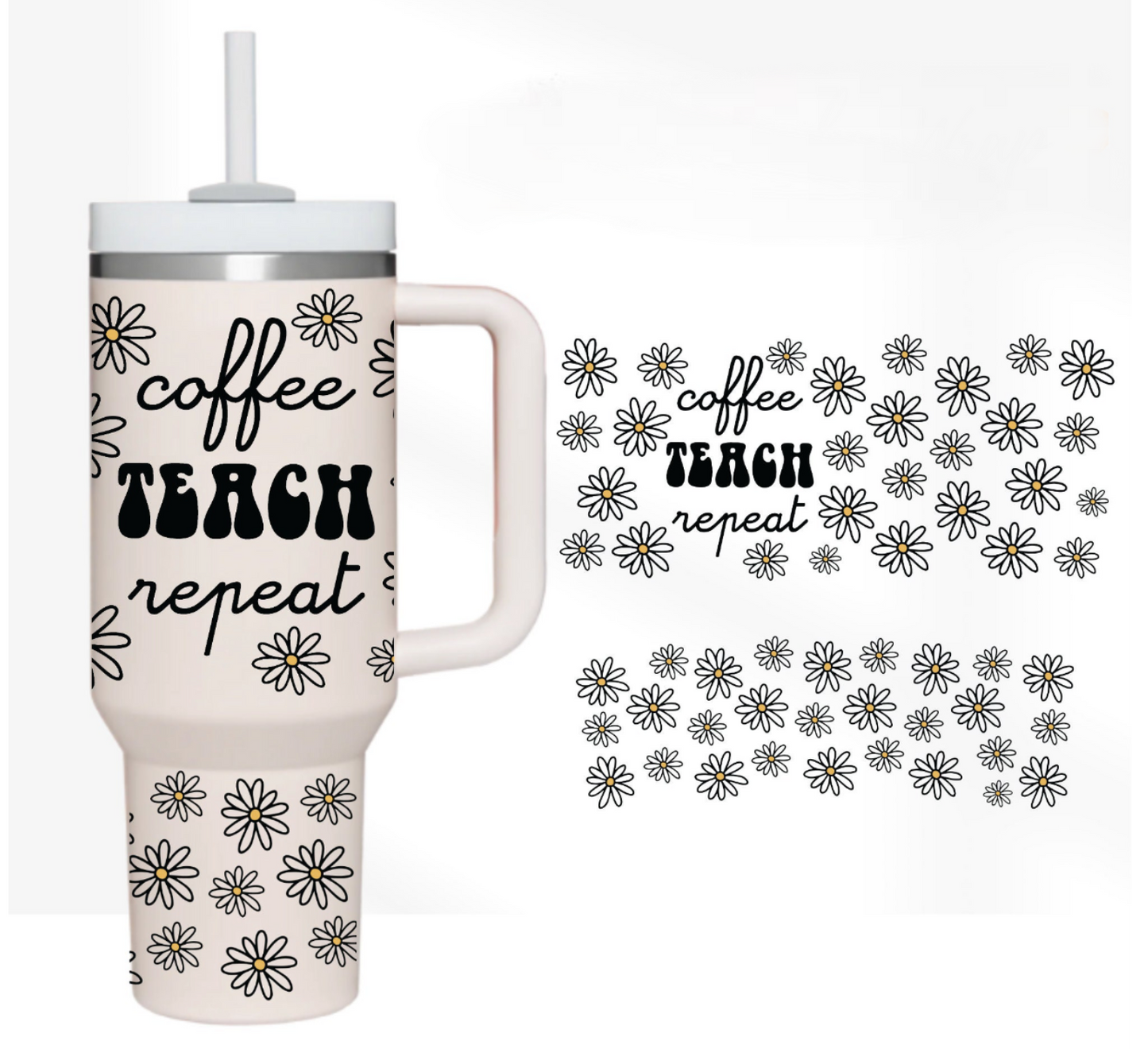 Coffee Teach 40 oz Tumbler Preorder 4 wk tat