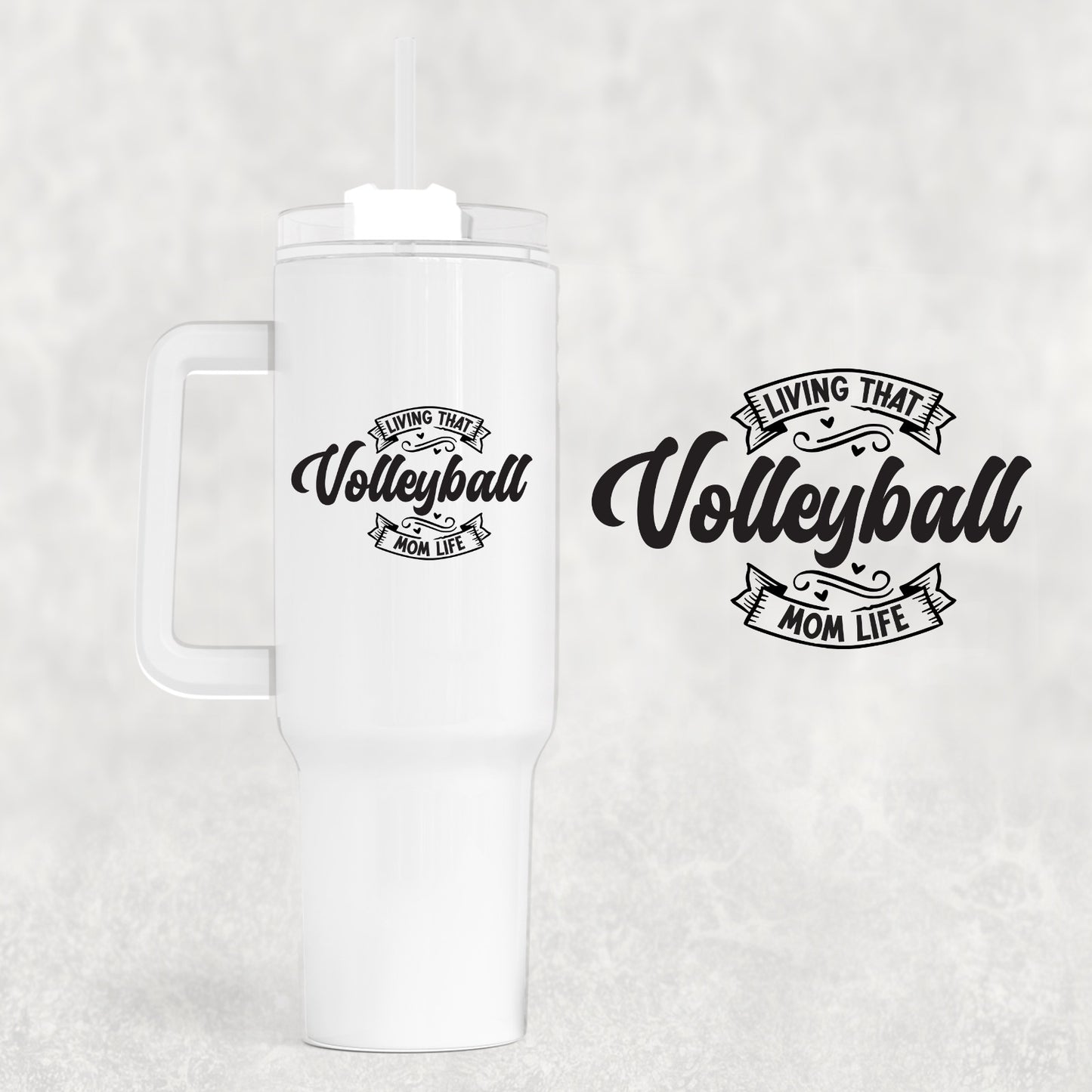 Volleyball 40 oz Tumbler Preorder 4 wk tat