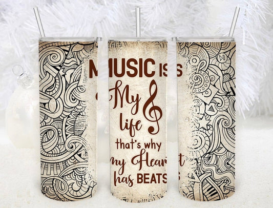 Music Is Life Tumbler-Stay Foxy Boutique, Florissant, Missouri