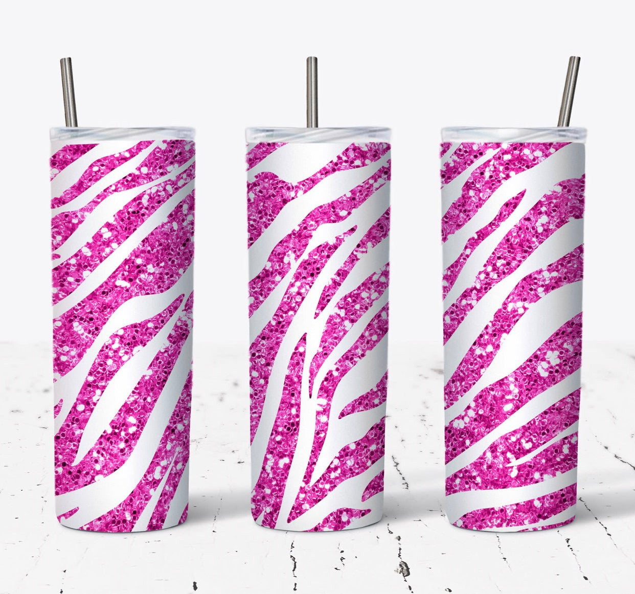 Pink Animal Print Tumbler