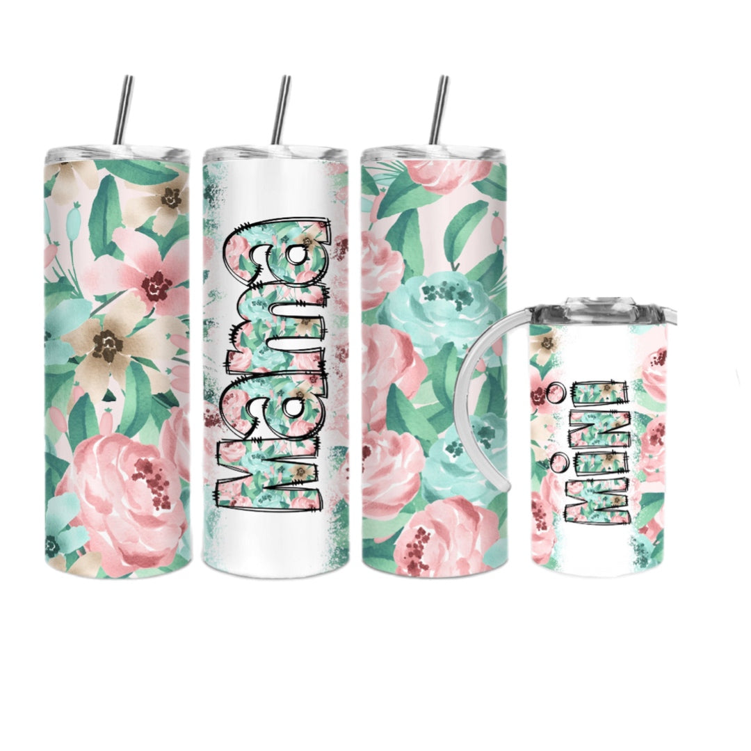 Mama/Mini Floral Tumbler