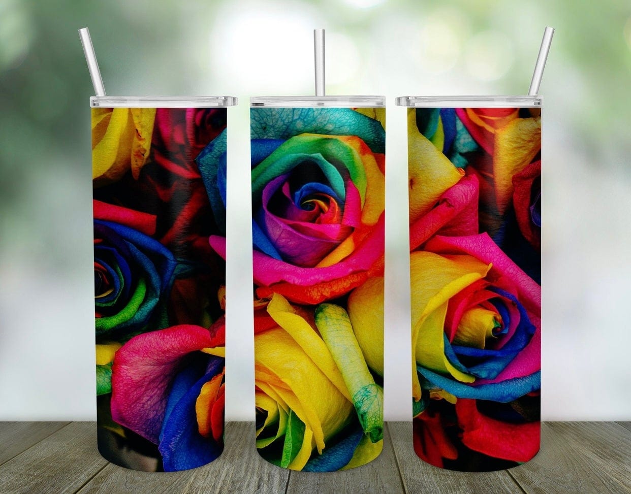 Colorful Roses Tumbler-Stay Foxy Boutique, Florissant, Missouri