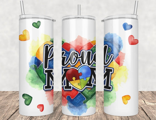 Proud Mom Tumbler-Drinkware-Stay Foxy Boutique, Florissant, Missouri