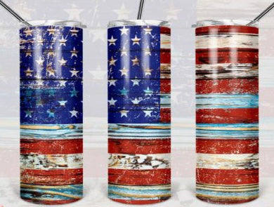 Wood Grain America Tumbler