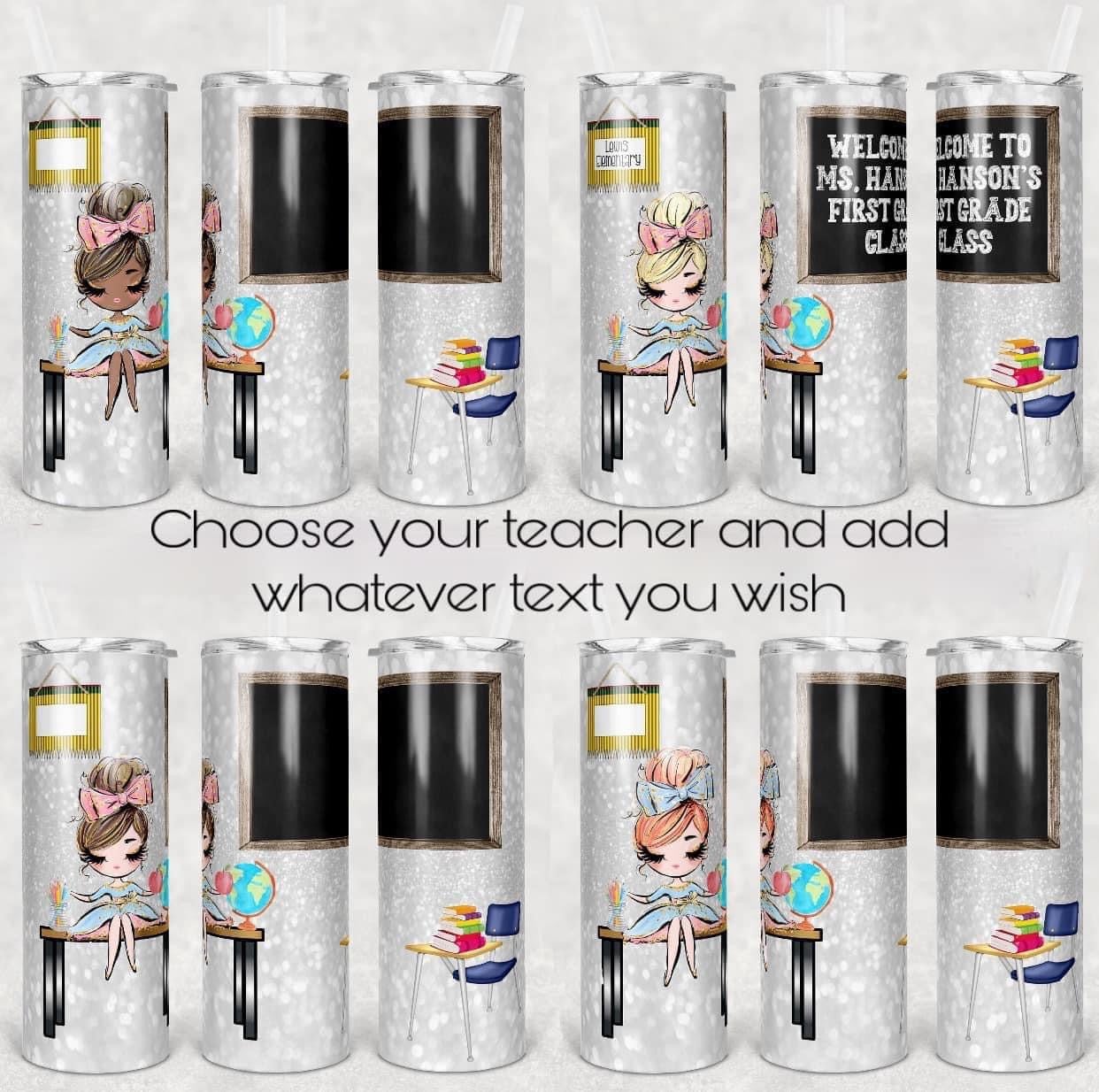 Pick A Teacher Tumbler *Add Your Name*-Stay Foxy Boutique, Florissant, Missouri