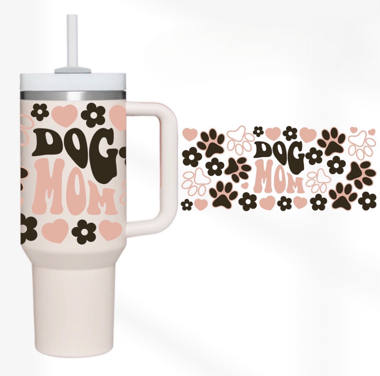 Dog Mom 40 oz Tumbler Preorder 4 wk tat