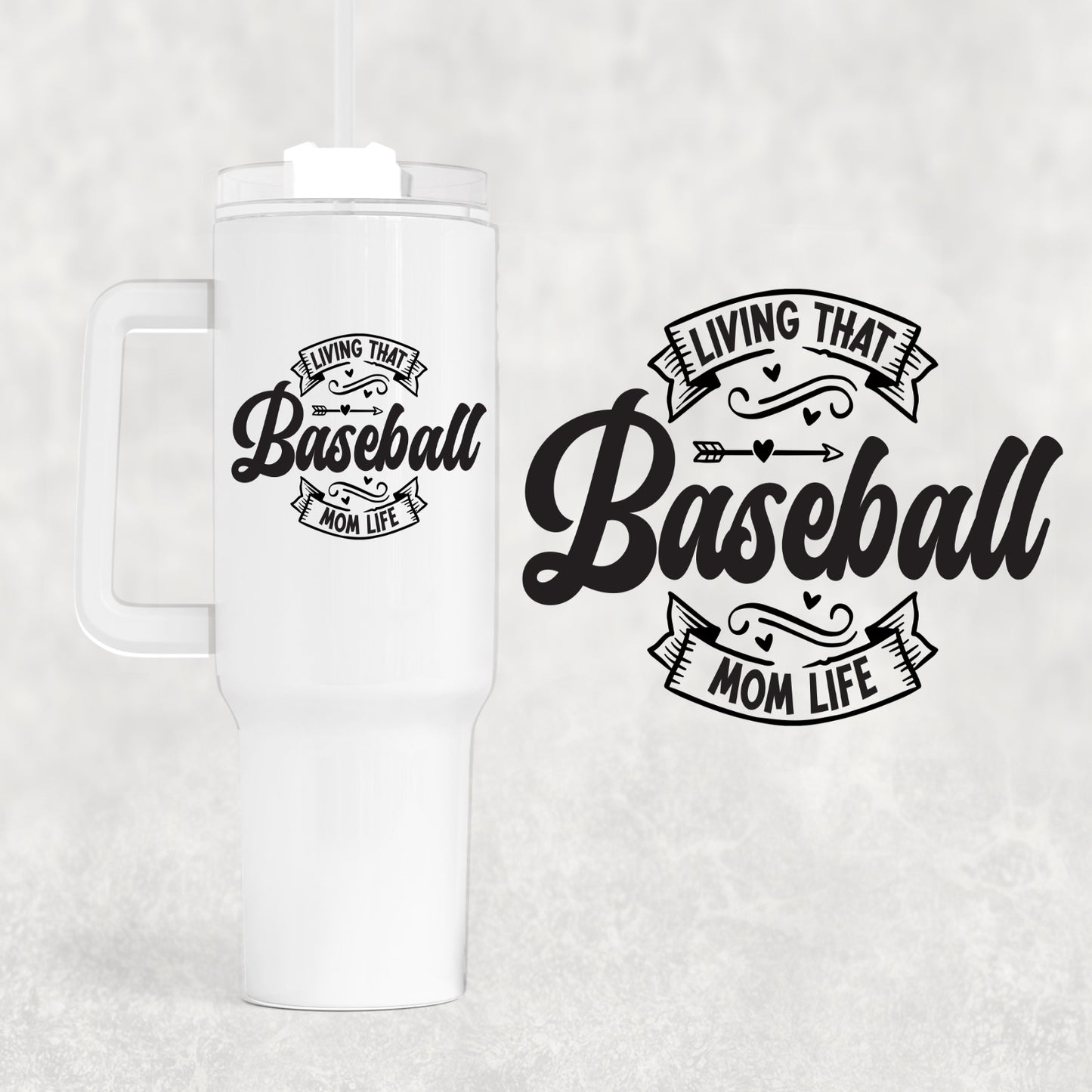 Baseball 40 oz Tumbler Preorder 4 wk tat