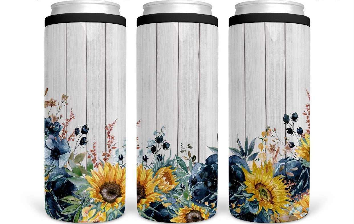 Sunflower Fence CAN COOLER