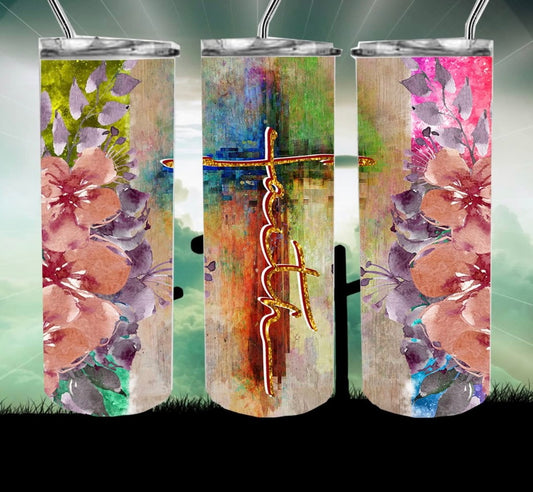 Watercolor Faith Tumbler