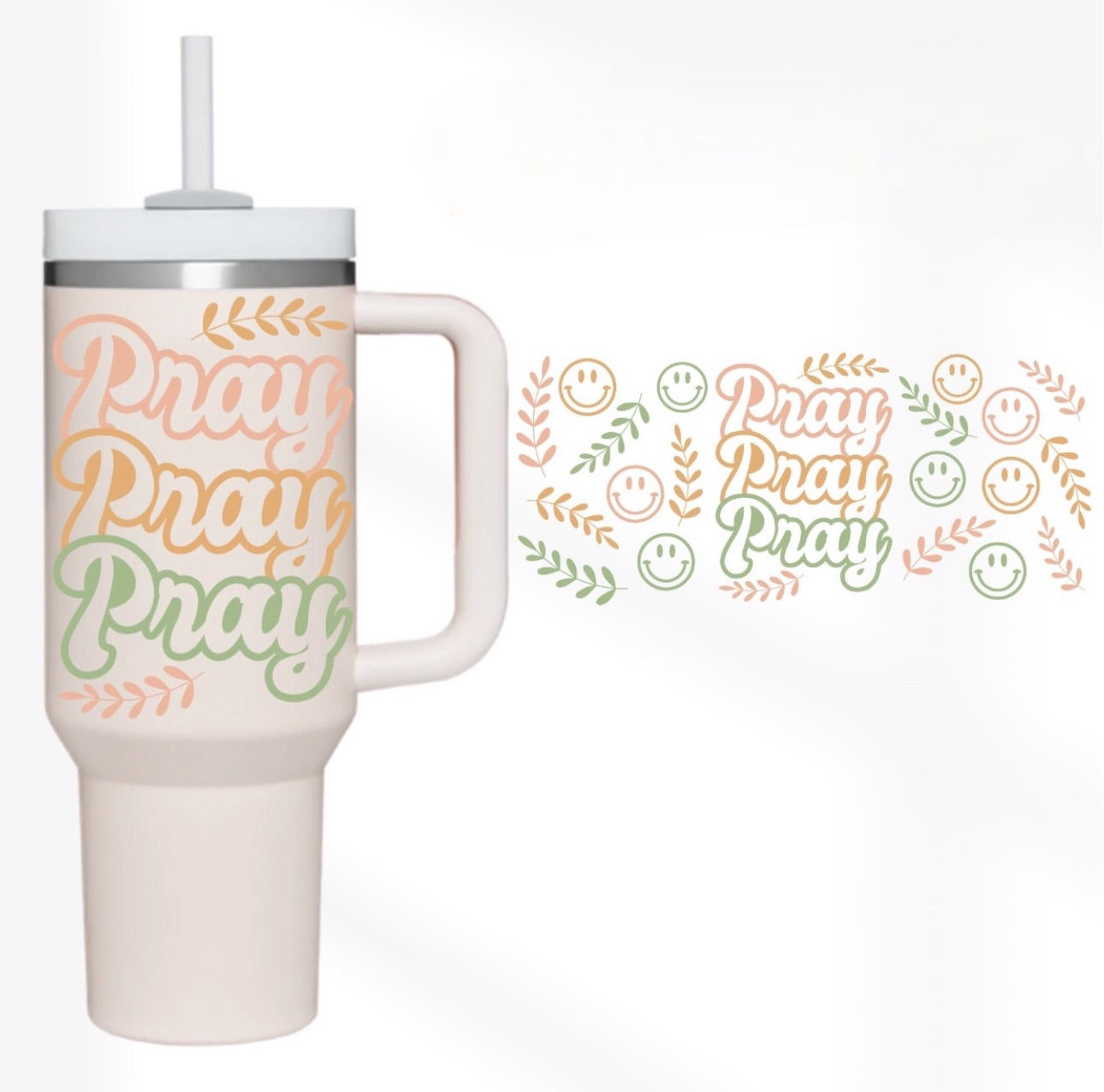 Pray Pray Pray 40 oz Tumbler Preorder 4 wk tat