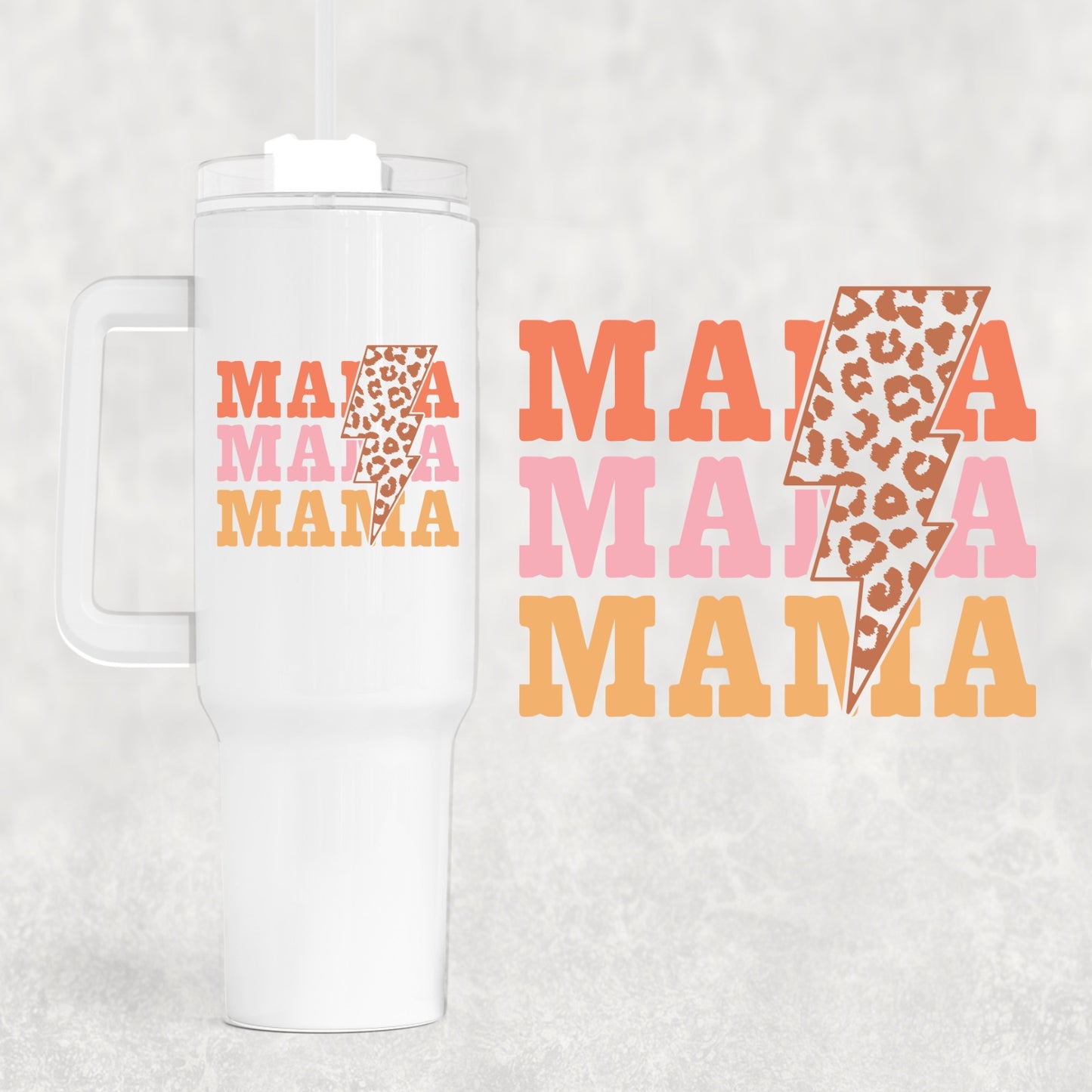 Mama Lightening 40 oz Tumbler Preorder 4 wk tat