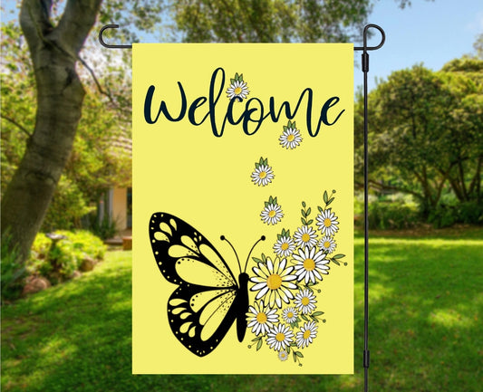 Floating Butterfly Garden Flag