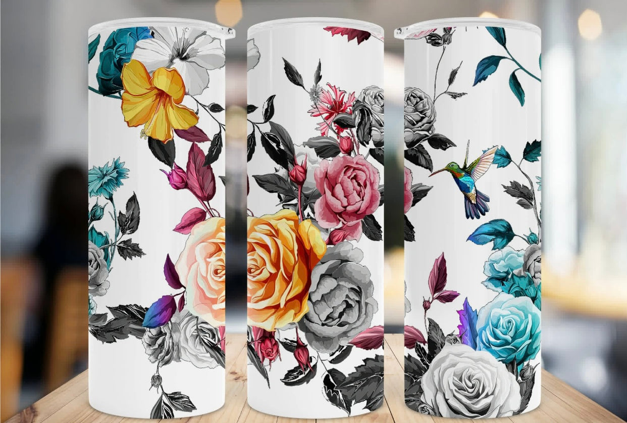 Colorful Flowers Tumbler