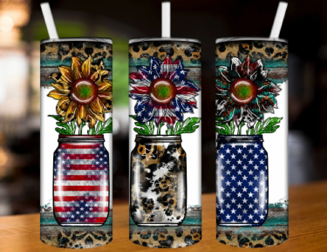 Floral Flags Tumbler