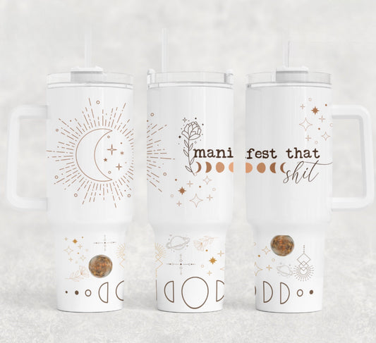 Manifest 40 oz Tumbler Preorder 4 wk tat