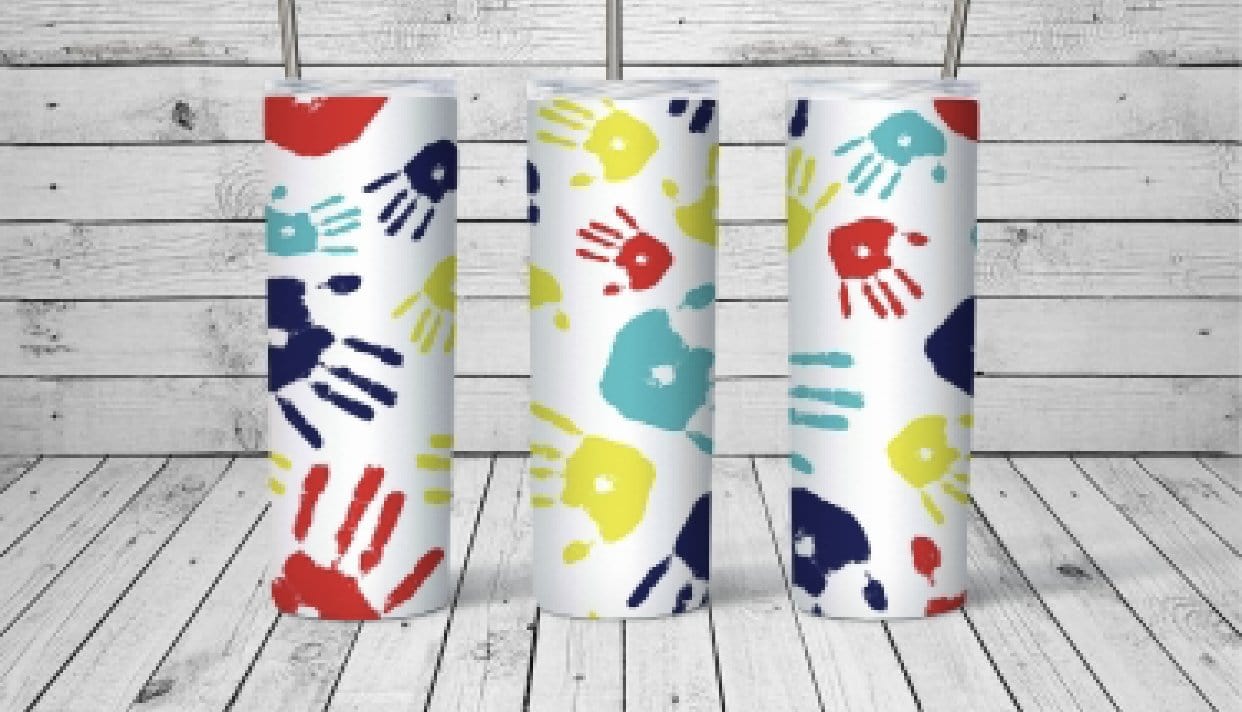 Paint Hands Tumbler-Stay Foxy Boutique, Florissant, Missouri