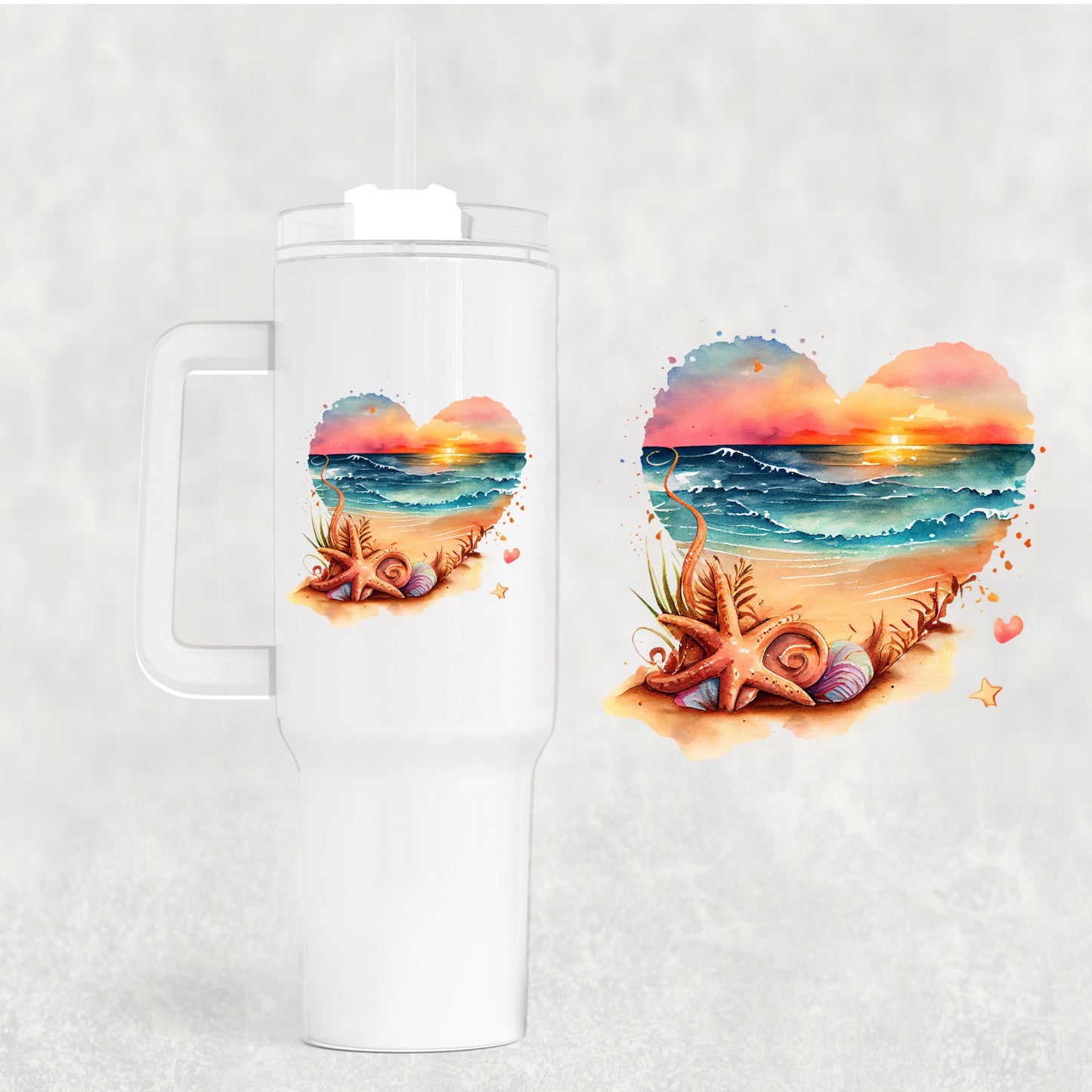 Beach Scene 40 oz Tumbler Preorder 4 wk tat