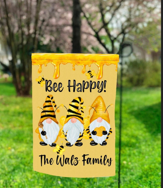 Bee Happy Garden Flag