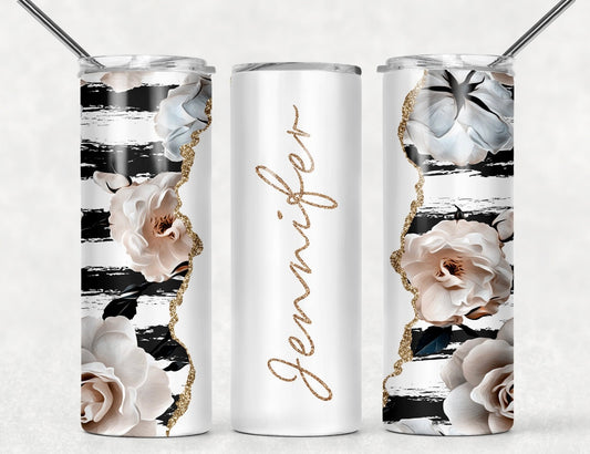 Floral *Add Any Name* Tumbler