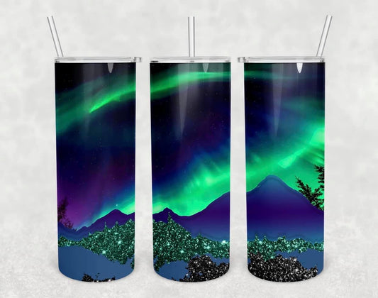 Northern Lights Sparkle Tumbler