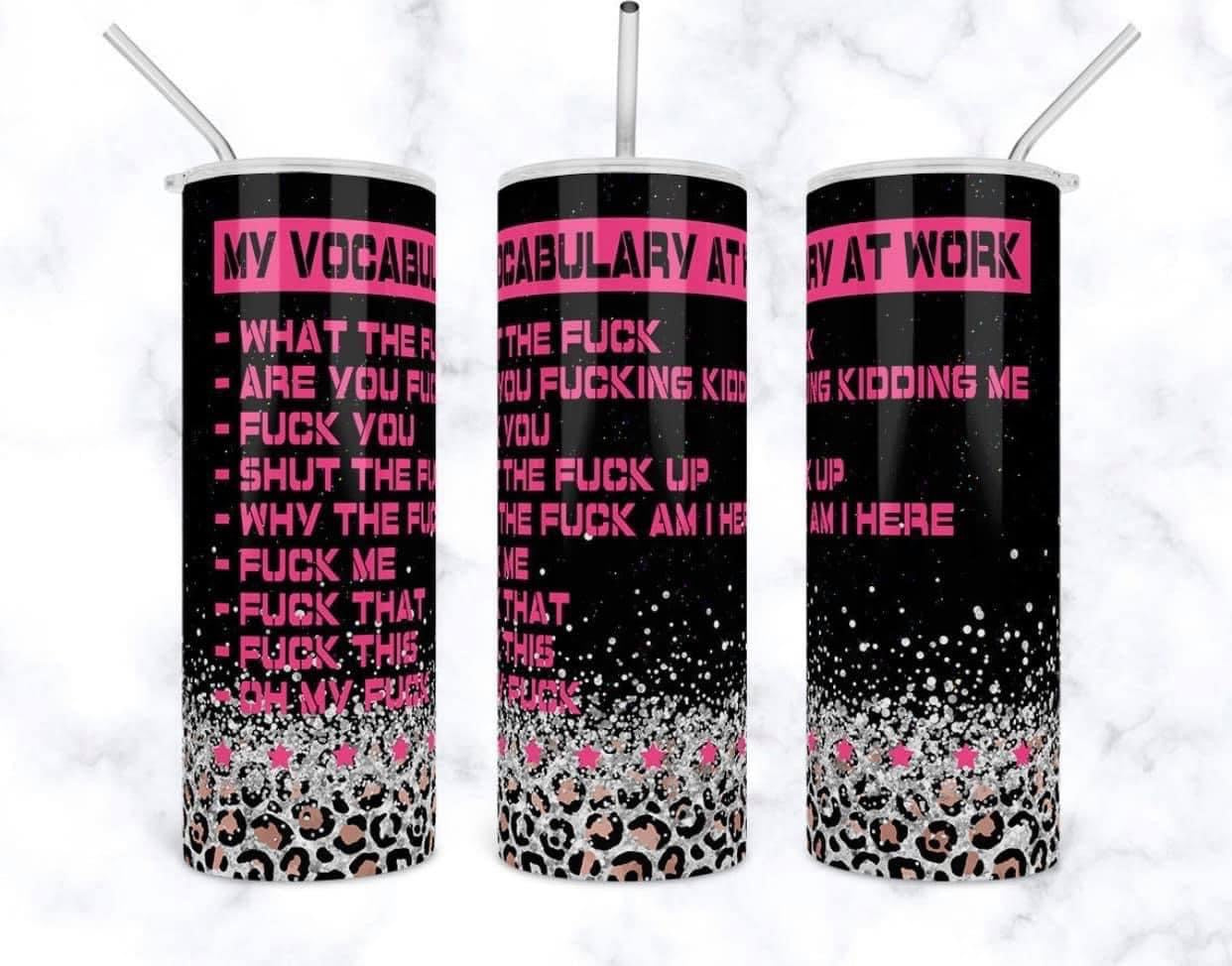 Vocabulary at Work Black Tumbler