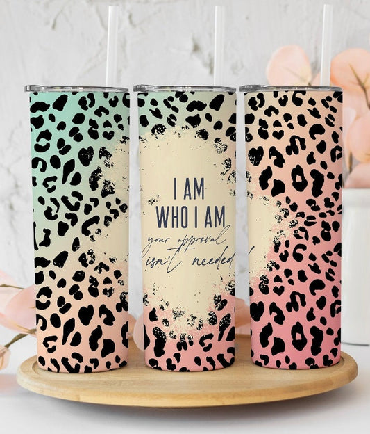 I Am Who I Am Tumbler-Drinkware-Stay Foxy Boutique, Florissant, Missouri