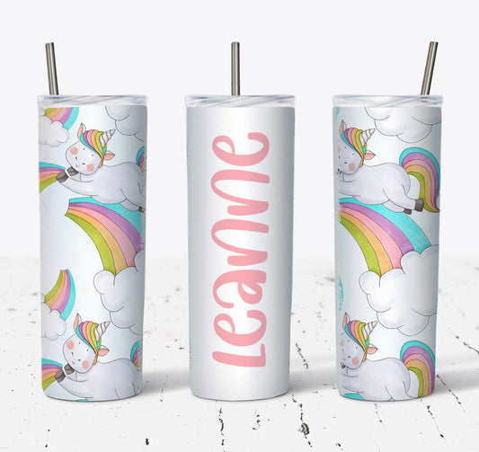 Rainbow Unicorn Tumbler *ADD A NAME